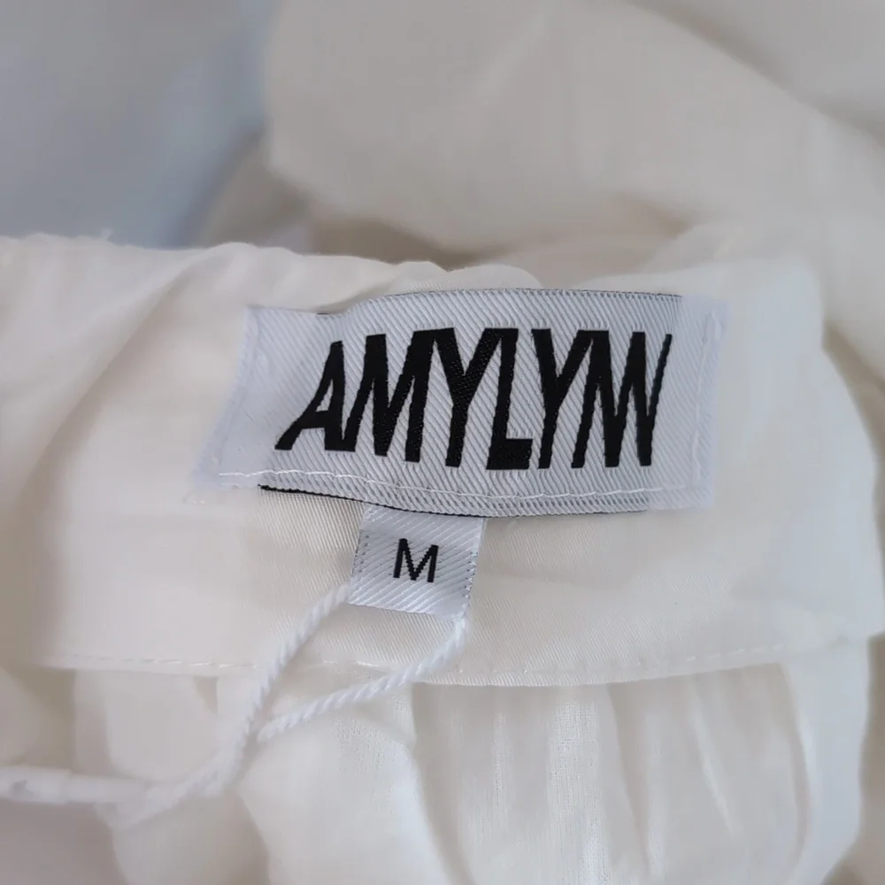 Amylynn - White Cotton Halter Marilyn Dress - M - Picture 5 of 6